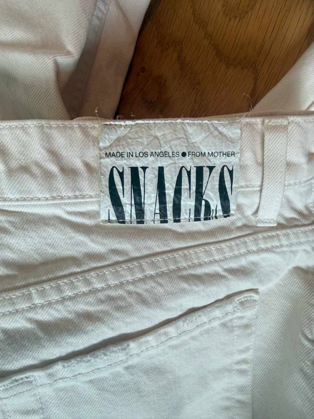 White High-Rise Wide-Leg Women’s Jeans - Mother Snacks Fun Dip Puddle - Picture 5 of 7